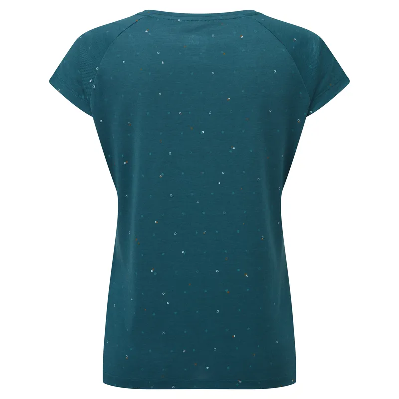 Sprayway Dot Tee Womens in Marine Blue with HeiQ odour control-1